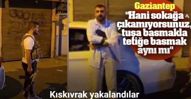 57 suç kaydı olan şahıs ve yanındakiler ellerinde silahla sokağa çıkıp husumetlilerini tehdit etti