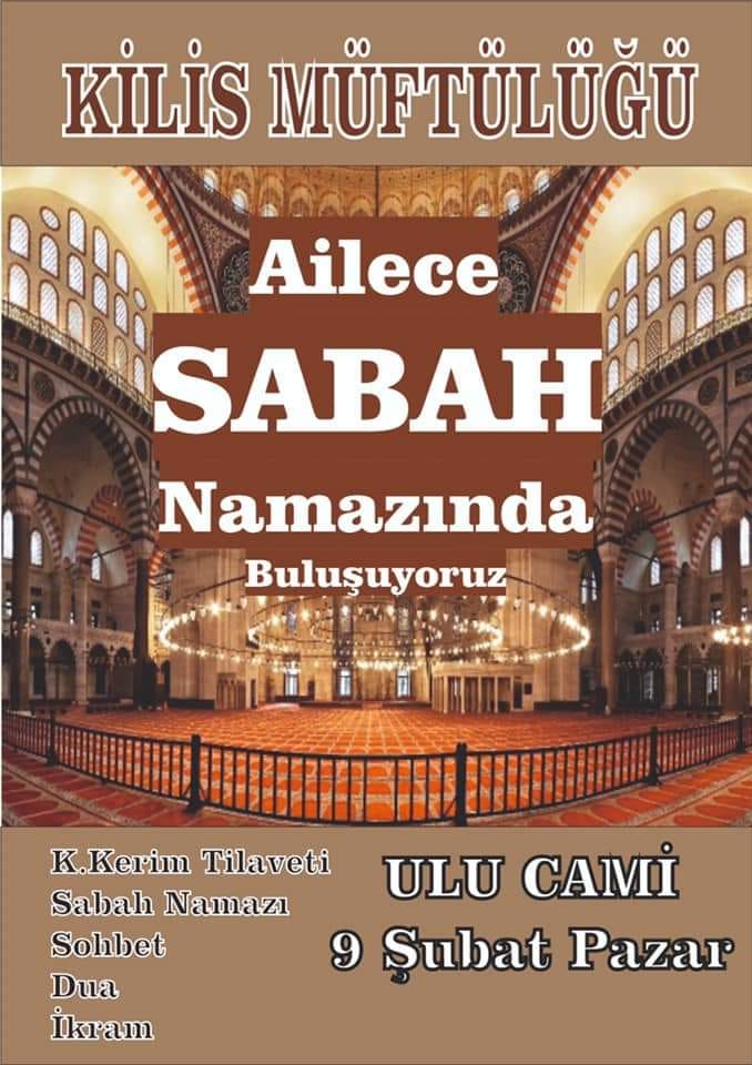 KİLİS MÜFTÜLÜĞÜNDEN SABAH NAMAZI PROGRAMI