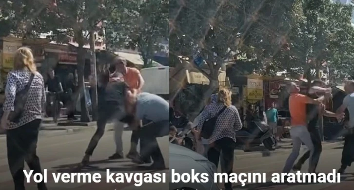 Yol verme kavgası boks maçını aratmadı