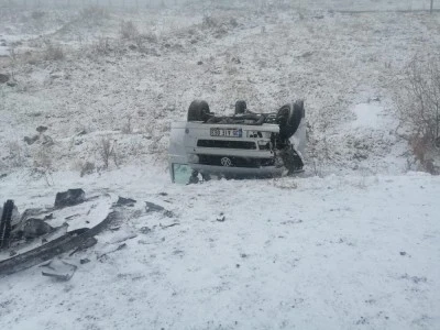 Ardahan'da kar ve sis kazayı beraberinde getirdi: 8 yaralı