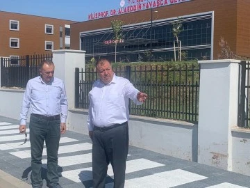 Başkan Ramazan, kaldırım çalışmalarını inceledi