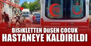 Bisikletten düşen çocuk hastanelik oldu