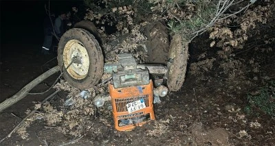 Kontrolden çıkan traktör ormanlık alana devrildi: 2 ölü, 2 yaralı