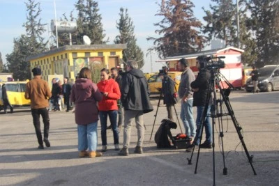 Öncüpınar Sınır Kapısı basın üssü haline geldi